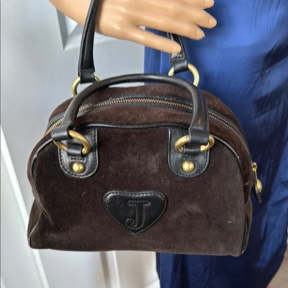 Juicy Couture ROYAL JUICY brown gold bowler bag purse Y2K - Picture 8 of 16